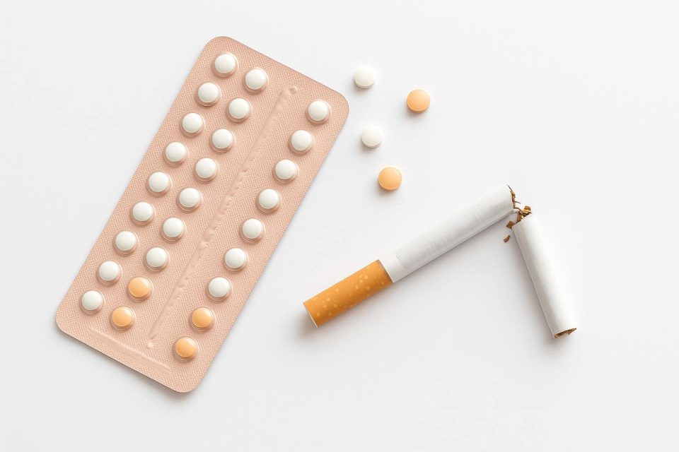 Pille und Zigarette Rauchen aufhören Anti-Tabak-Laser Rauchstopp